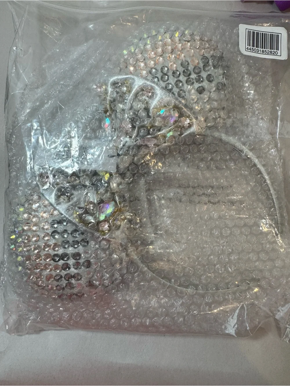 Minnie Mouse Silver Crystal Ear Headband for Adults by BaubleBar